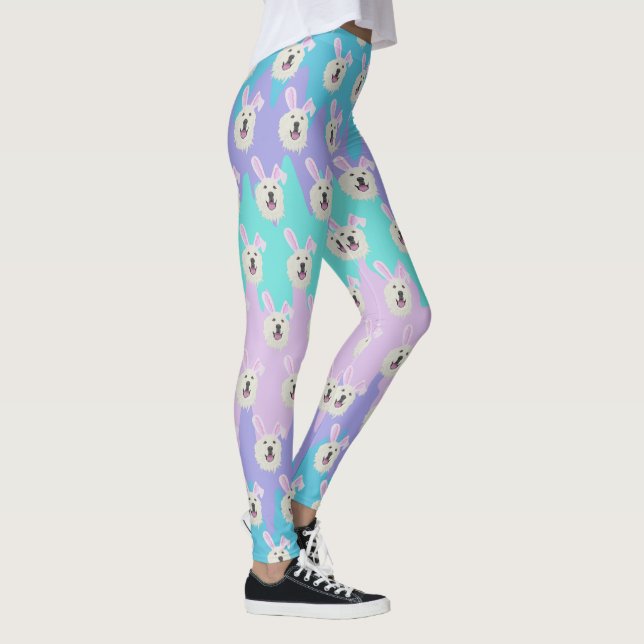 Große Pyrenäen Ostern Leggings (Rechts)