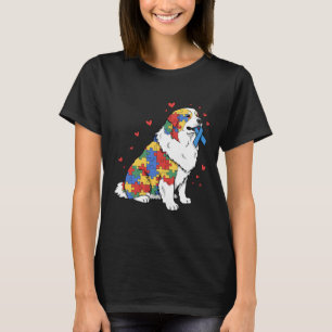 Große Pyrenäen Puzzle Autismus Bewusstsein Autisti T-Shirt