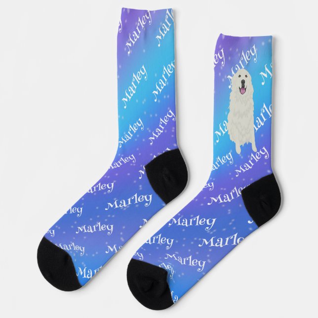 Große Pyrenäen Socken (Linkes Detail)