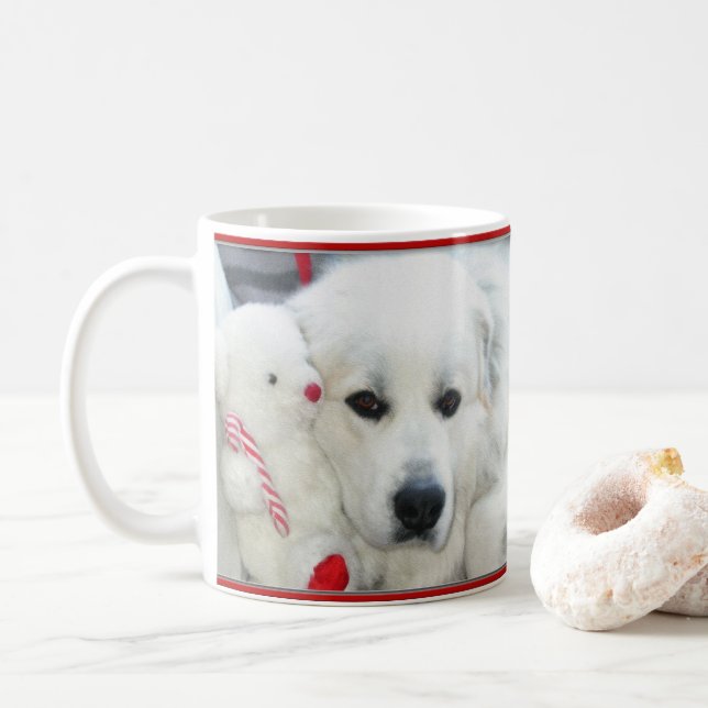 Große Pyrenäen-Tasse Kaffeetasse (Mit Donut)
