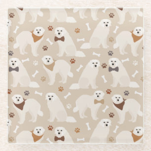 Große Pyrenäen Untersetzer aus Glattglas