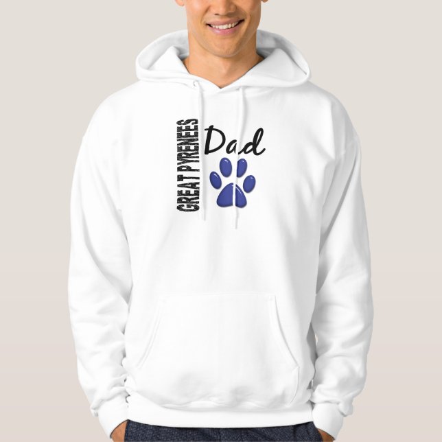 Große Pyrenäen-Vater 2 Hoodie (Vorderseite)