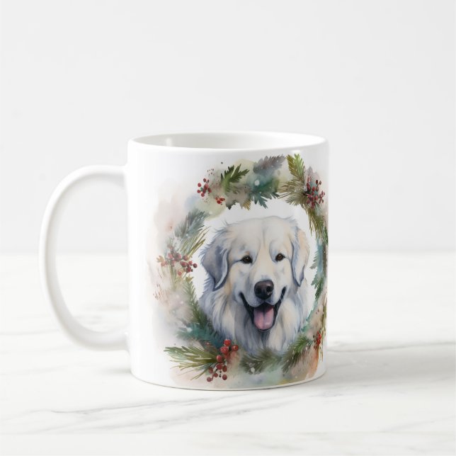 Große Pyrenäen Weihnachtsfeiertag Kaffeetasse (Links)