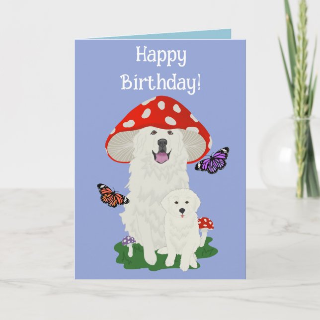 Große Pyrenäen zum Geburtstag Karte (Vorderseite)