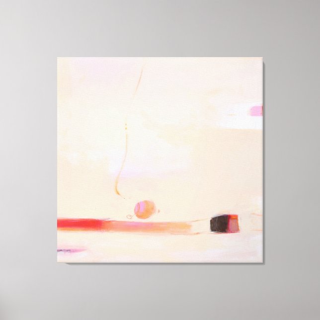 Große quadratische Abstrakte Malerei von Maura Ree Leinwanddruck (Vorderseite)