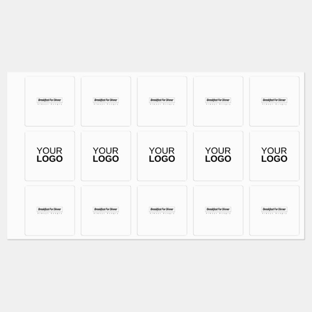 Große quadratische Klebefläche / wasserdicht Etiketten (Blatt)