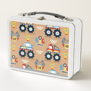 Große Räder Metall-Lunchbox Metall Brotdose