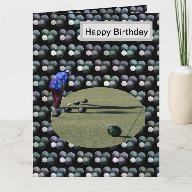 Große Rasenschüsseln, Geburtstagskarte, Karte (Vorderseite)