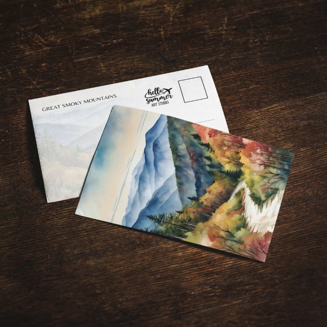 Große, rauchfreie Berge Wasserfarbe Einladung (Von Creator hochgeladen)