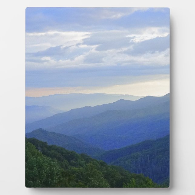 Große, rauchige Berge Fotoplatte (Vorderseite)