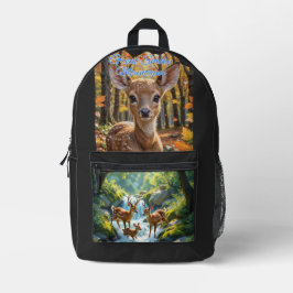 Große, rauchige Berge Hirschgewächse Bedruckter Rucksack