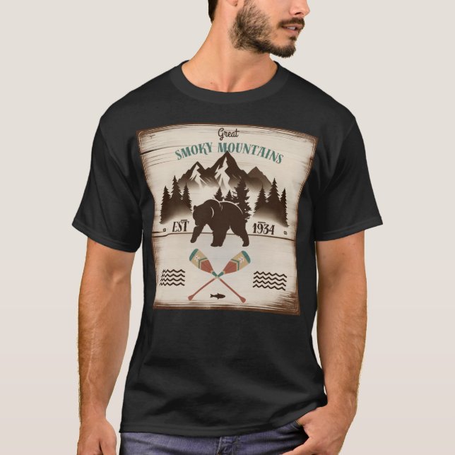 Große, rauchige Berge, TN-Bär T-Shirt (Vorderseite)