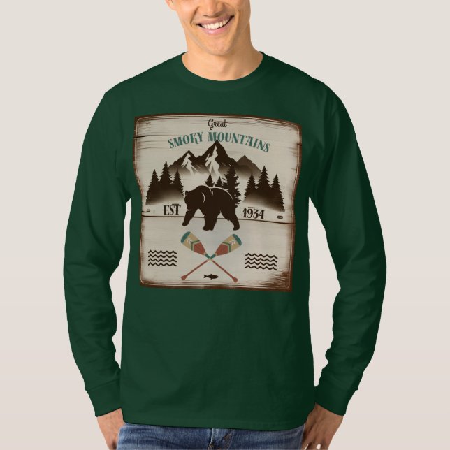 Große, rauchige Berge, TN-Bär T-Shirt (Vorderseite)