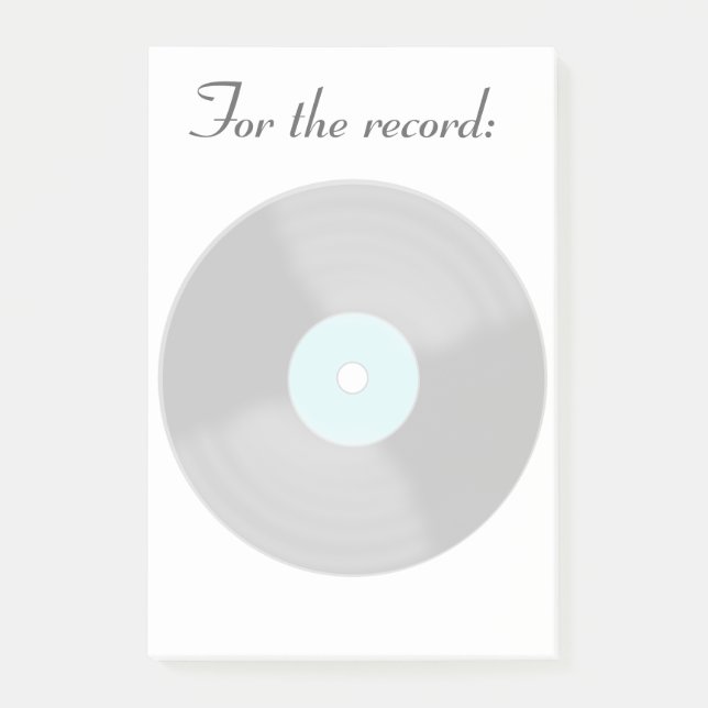 Große Record Post It Notizen (Vorderseite)