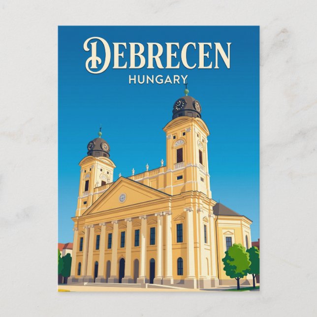 Große Reformierte Kirche Ungarn Postkarte (Vorderseite)