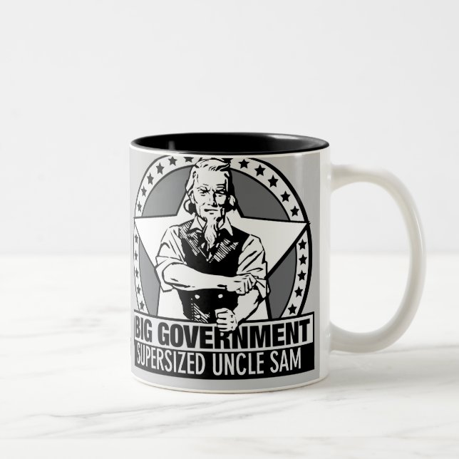 Große Regierungs-Tatsachen-Tasse Zweifarbige Tasse (Rechts)
