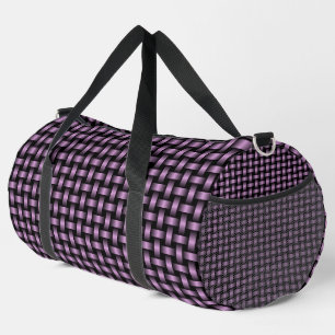 Große Reisetasche mit violett-schwarzem Webmuster Duffle Bag