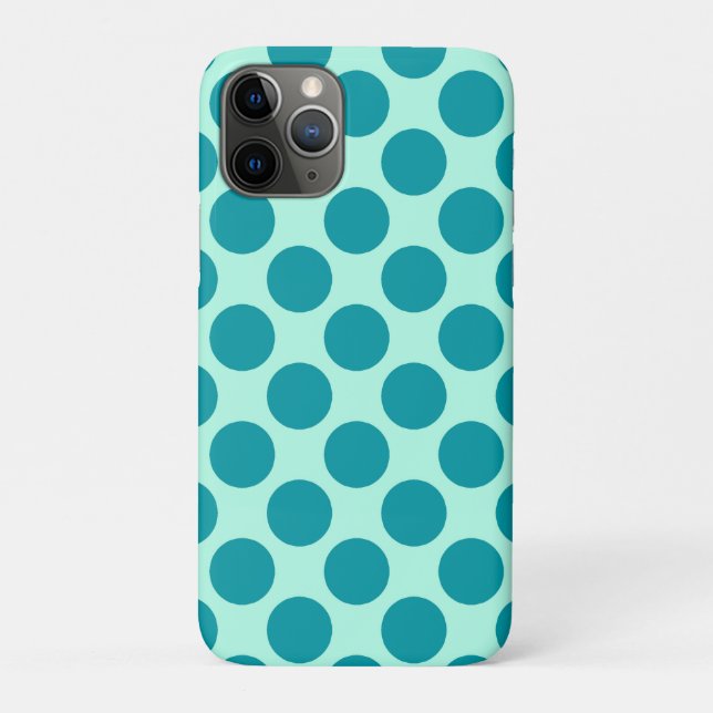 Große Retro-Punkte - Aqua und Türkis Case-Mate iPhone Hülle (Rückseite)