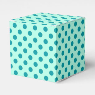 Große Retro-Punkte - Aqua und Türkis Geschenkschachtel