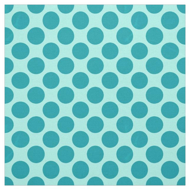 Große Retro Punkte - Aqua und Türkis Stoff (Muster)