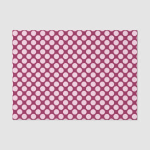 Große Retro-Punkte - bordeauxrot und rosa Muschel Seidenpapier