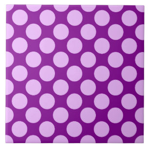 Große Retro-Punkte - orchid und lila Fliese