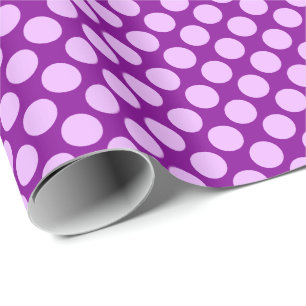 Große Retro-Punkte - orchid und lila Geschenkpapier