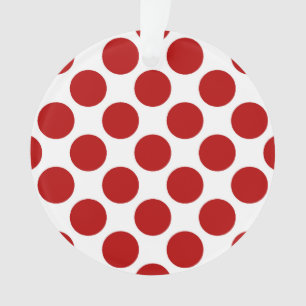 Große Retro Punkte - Rot und Weiß Ornament