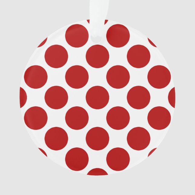 Große Retro Punkte - Rot und Weiß Ornament (Vorderseite)