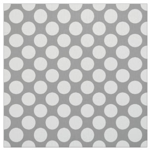Große Retro Punkte - Schatten von Grauem/von Grau Stoff
