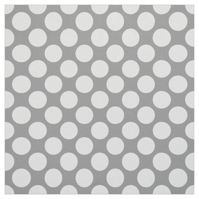 Große Retro Punkte - Schatten von Grauem/von Grau Stoff (Muster)