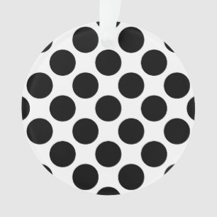 Große Retro Punkte - Schwarzweiss Ornament