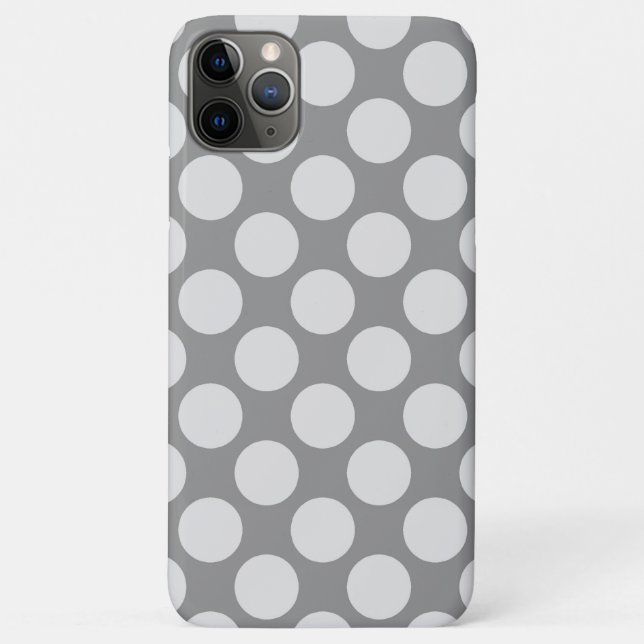 Große Retrodots - grau/grau Case-Mate iPhone Hülle (Rückseite)