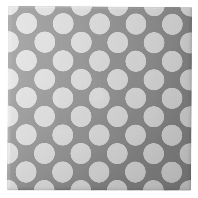Große Retrodots - grau/grau Fliese (Vorderseite)
