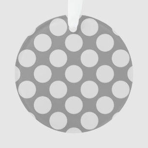 Große Retrodots - grau/grau Ornament