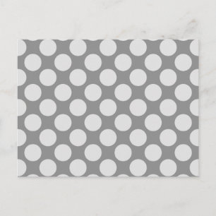 Große Retrodots - grau/grau Postkarte