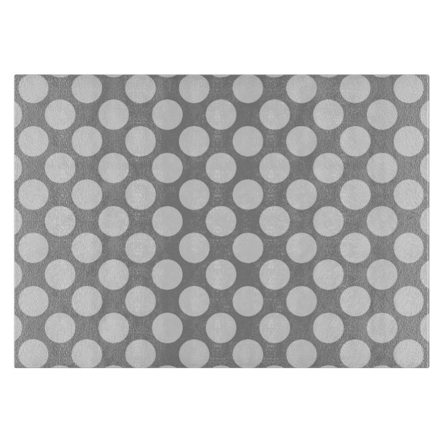 Große Retrodots - grau/grau Schneidebrett (Vorderseite)