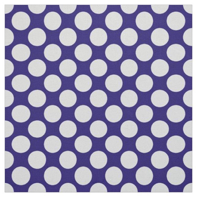 Große Retrodots - Marine und grau / grau Stoff (Muster)