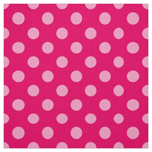 Große Retropunkte, Fuchsia und Pastellrosa Stoff (Muster)