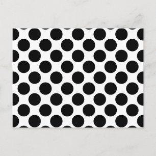Große Retropunkte - schwarz-weiß Postkarte