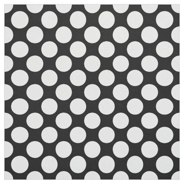 Große Retropunkte - weiß und schwarz Stoff (Muster)