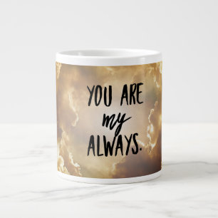 Große romantische Tasse mit Liebe Zitat