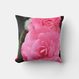 Große rosa Blume im Frühjahrstagsposter Kissen