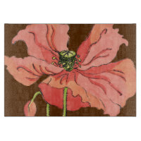 Große rosa Blume mit tiefrotem Hintergrund