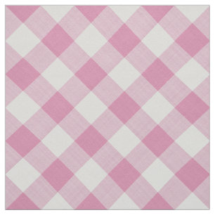 Große rosa Gingham Karo Pattern Geometrie Stoff