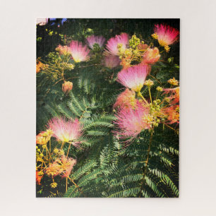 Große rosa Mimosa Blooms Puzzle