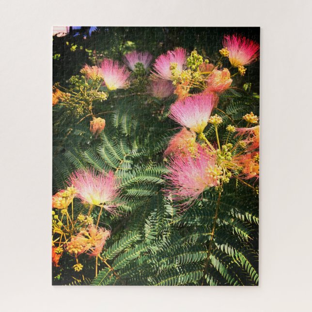 Große rosa Mimosa Blooms Puzzle (Vertikal)