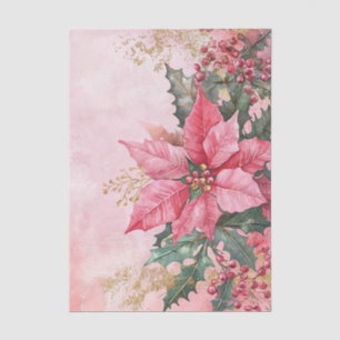 Große rosa und goldene Weihnachtsstern-Kunst mit B Seidenpapier