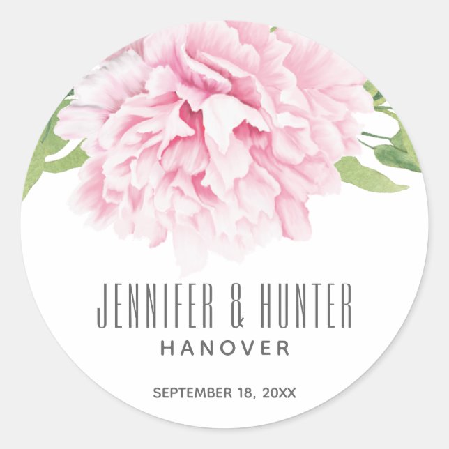 Große rosa Wasserfarbenpeere | Aufkleber (Vorderseite)