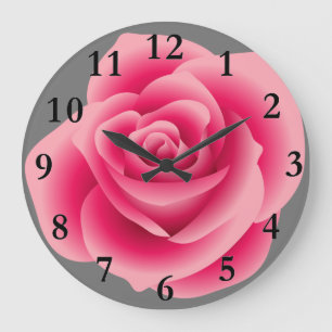 Große rosa Wohngestaltung Große Wanduhr